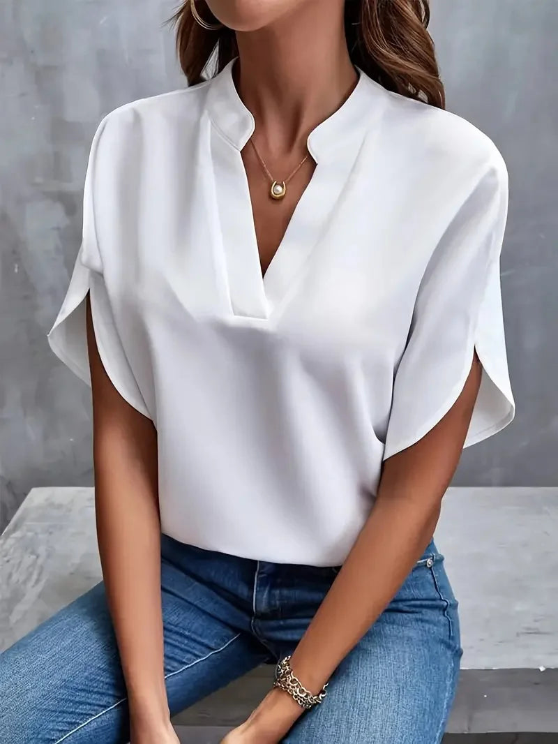 Grace – Blød og elegant bluse med v-hals