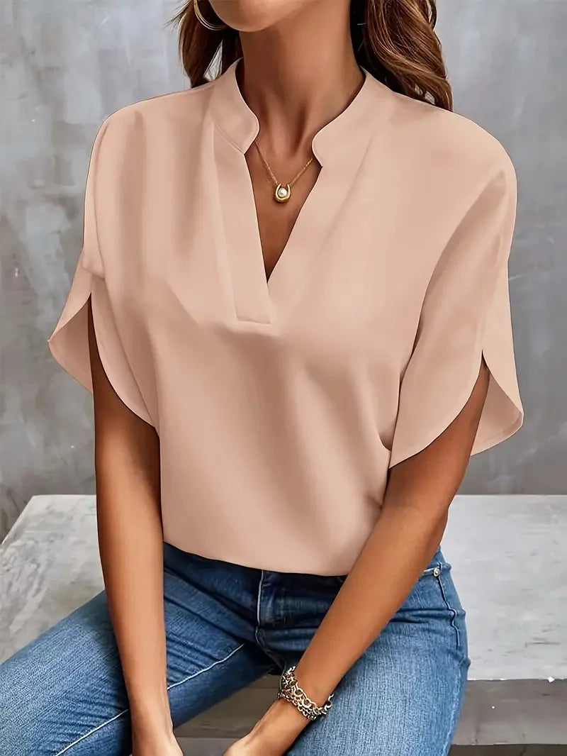 Grace – Blød og elegant bluse med v-hals