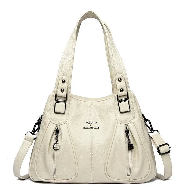 Mirelle - Lässige Lederhandtasche 