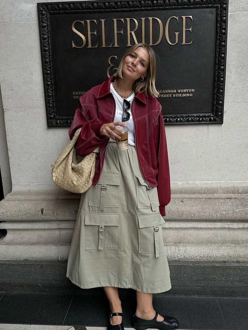 Georgia - Lockere Biker-Lederjacke 