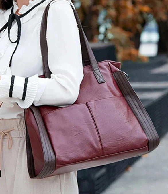 Indigo - Klassische Lederhandtasche 