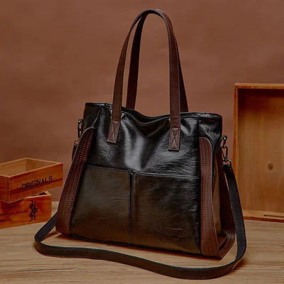 Indigo - Klassische Lederhandtasche 