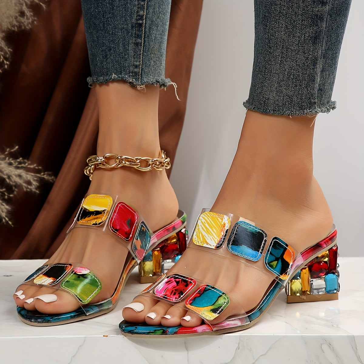 Wendy – Sandalen mit Kristallverzierung