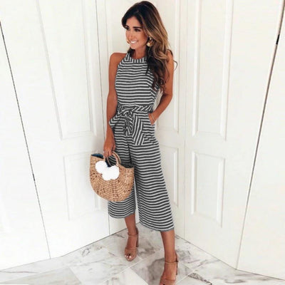 Viva – Stylischer gestreifter Jumpsuit 