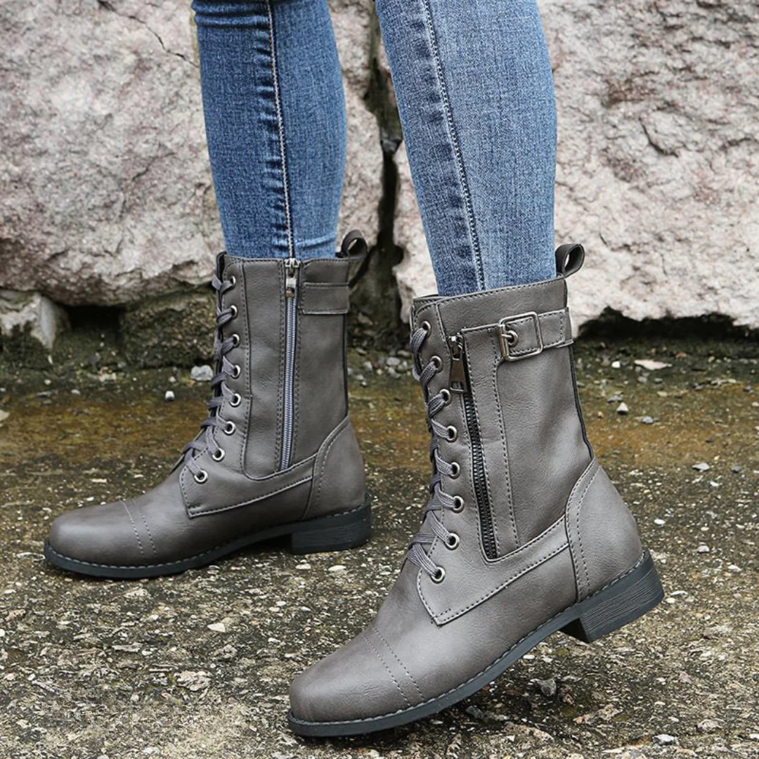Lederstiefel mit ganztägiger Passform 