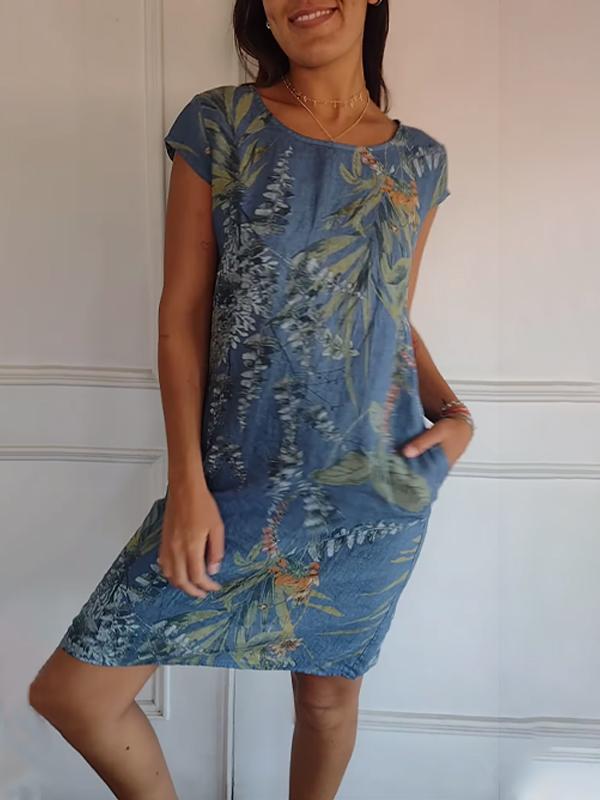Annelinn – Bequemes Kleid mit Rundhalsausschnitt 