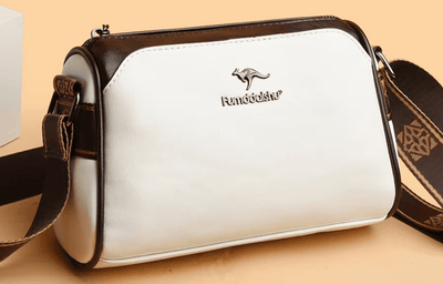 Damen Retro Lederhandtasche 