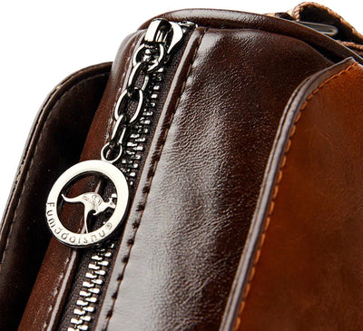 Damen Retro Lederhandtasche 