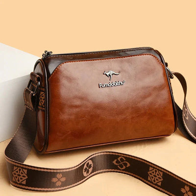 Damen Retro Lederhandtasche 