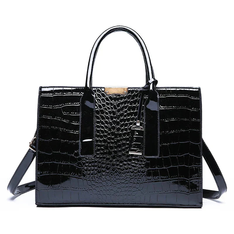 Tamsin – Handtasche aus Leder mit Krokodilprägung 