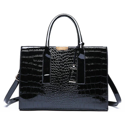 Tamsin – Handtasche aus Leder mit Krokodilprägung 