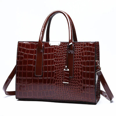 Tamsin – Handtasche aus Leder mit Krokodilprägung 