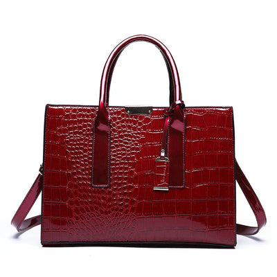 Tamsin – Handtasche aus Leder mit Krokodilprägung 