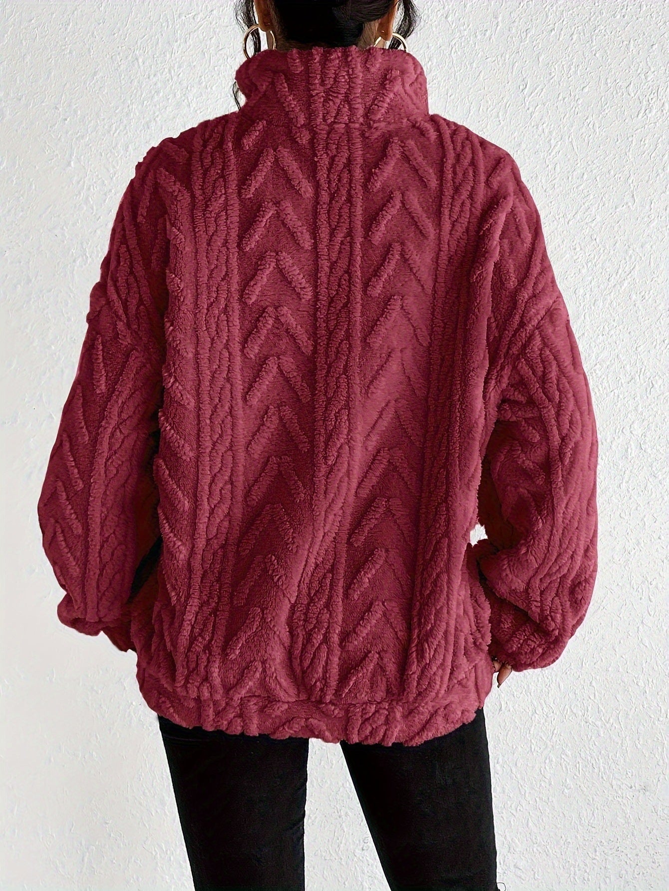 Aila – Flauschiger Pullover mit Reißverschluss 