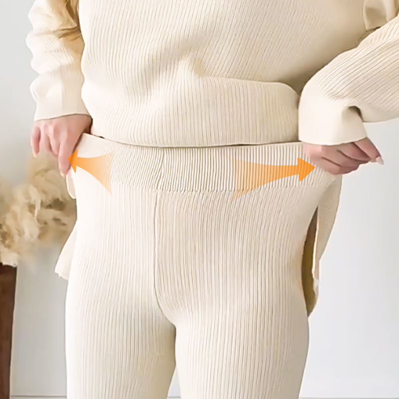 Erin – Lässiges zweiteiliges Set mit V-Ausschnitt 