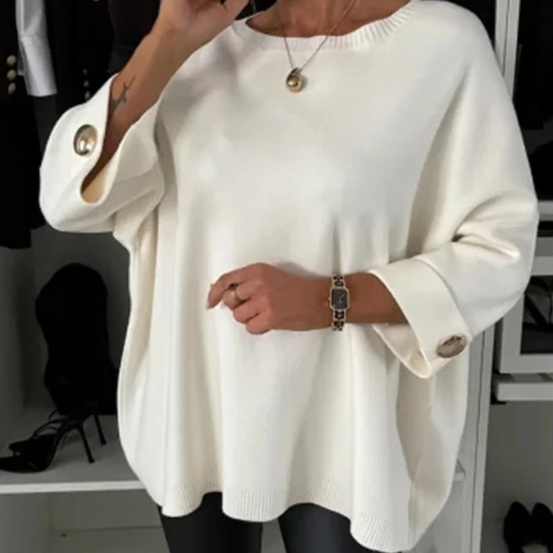 Millie – Elegantes Top mit Knopfärmeln 