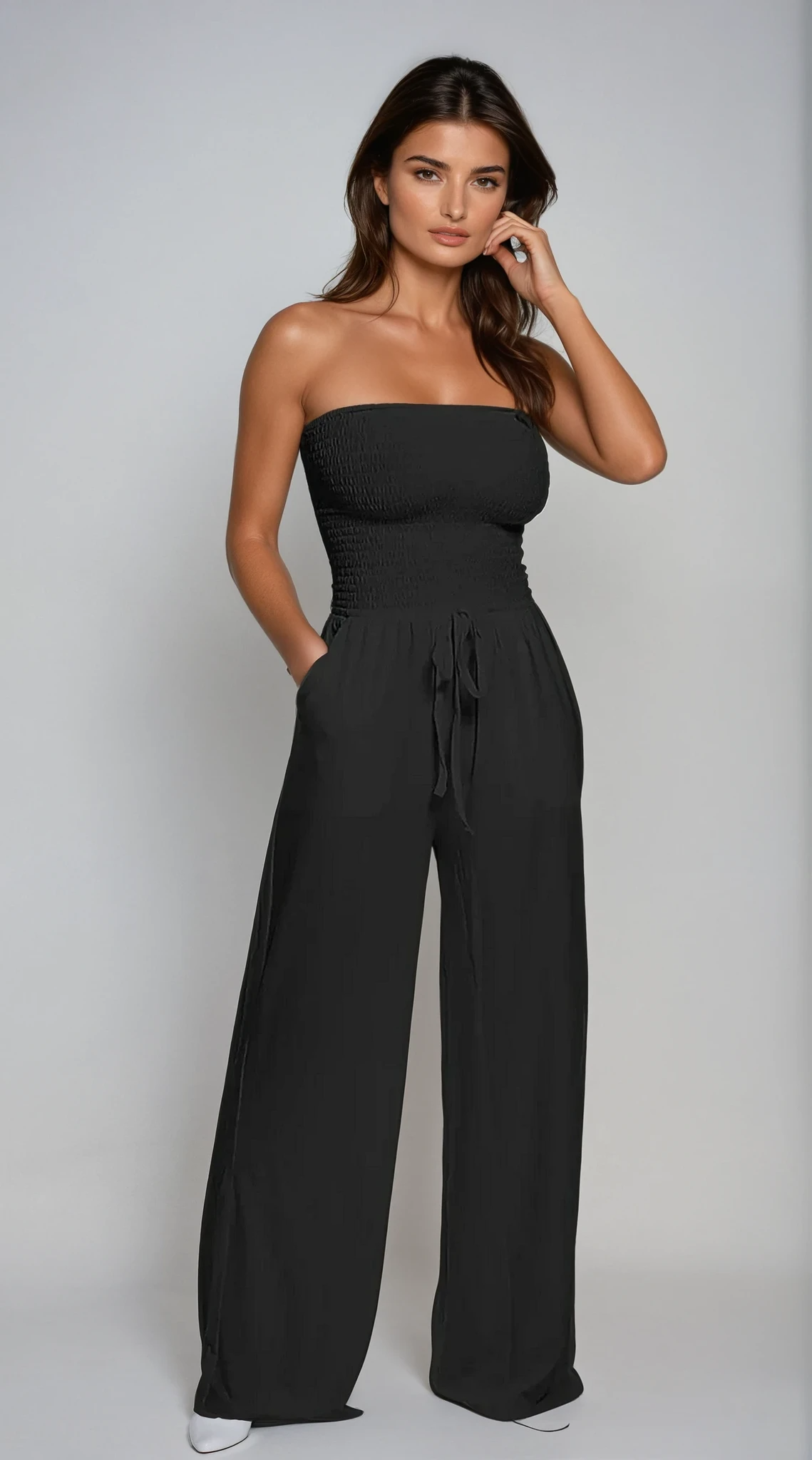 Brielle – Müheloser trägerloser Jumpsuit 