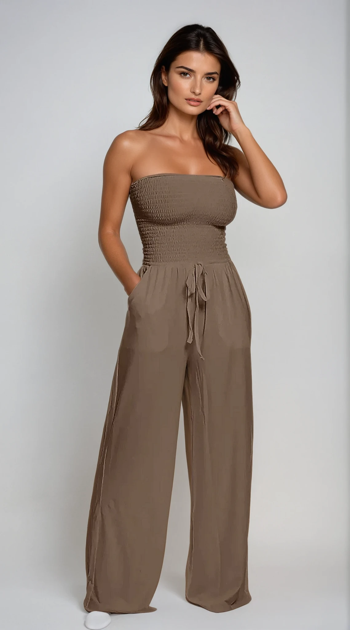 Brielle – Müheloser trägerloser Jumpsuit 