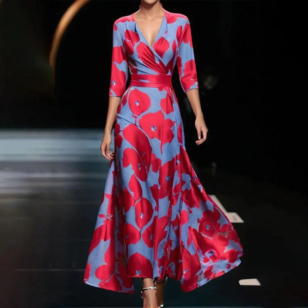 Yssa – Elegantes Blumenkleid 