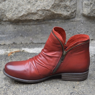 Lederstiefel mit Reißverschluss für jeden Tag 