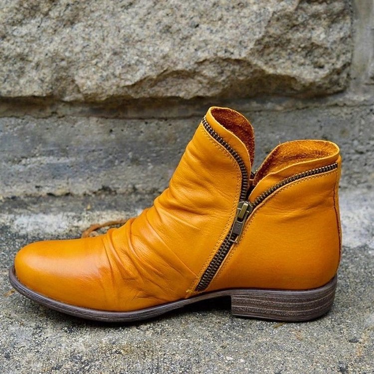 Lederstiefel mit Reißverschluss für jeden Tag 