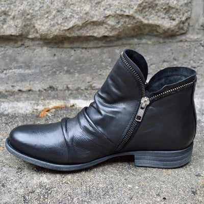 Lederstiefel mit Reißverschluss für jeden Tag 