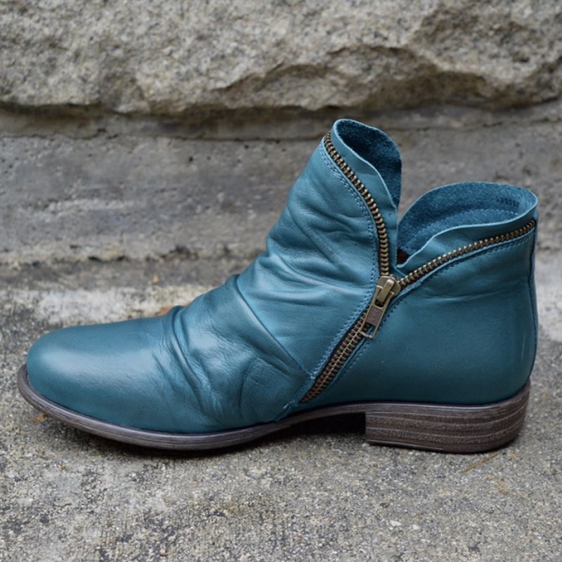 Lederstiefel mit Reißverschluss für jeden Tag 